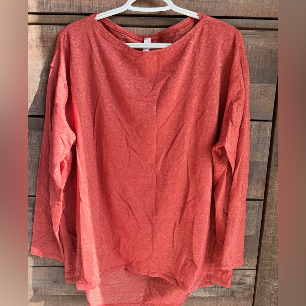 Lululemon back in action long sleeve shirt size 12